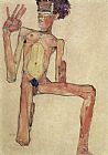 Kneeling act selfportrait